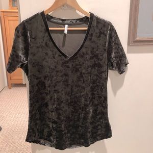 Z Supply Olive Green Velvet T Shirt M